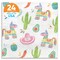 Big Dot of Happiness Fiesta Napkins, Mexican Themed White 3-Ply Paper Luncheon Dinner Napkins, Pinatas, Sombreros, Cactus, Avocados, Peppers - 24 Ct